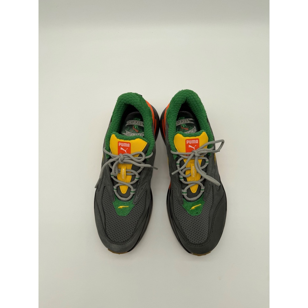 Puma RS-Fast Eat Your Veggies Slate GreenOrange Sneakers Whimisical Mens 10.5